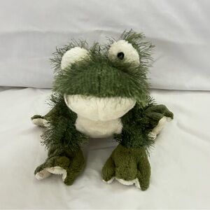 GANZ Green and Cream Plush Frog Toy